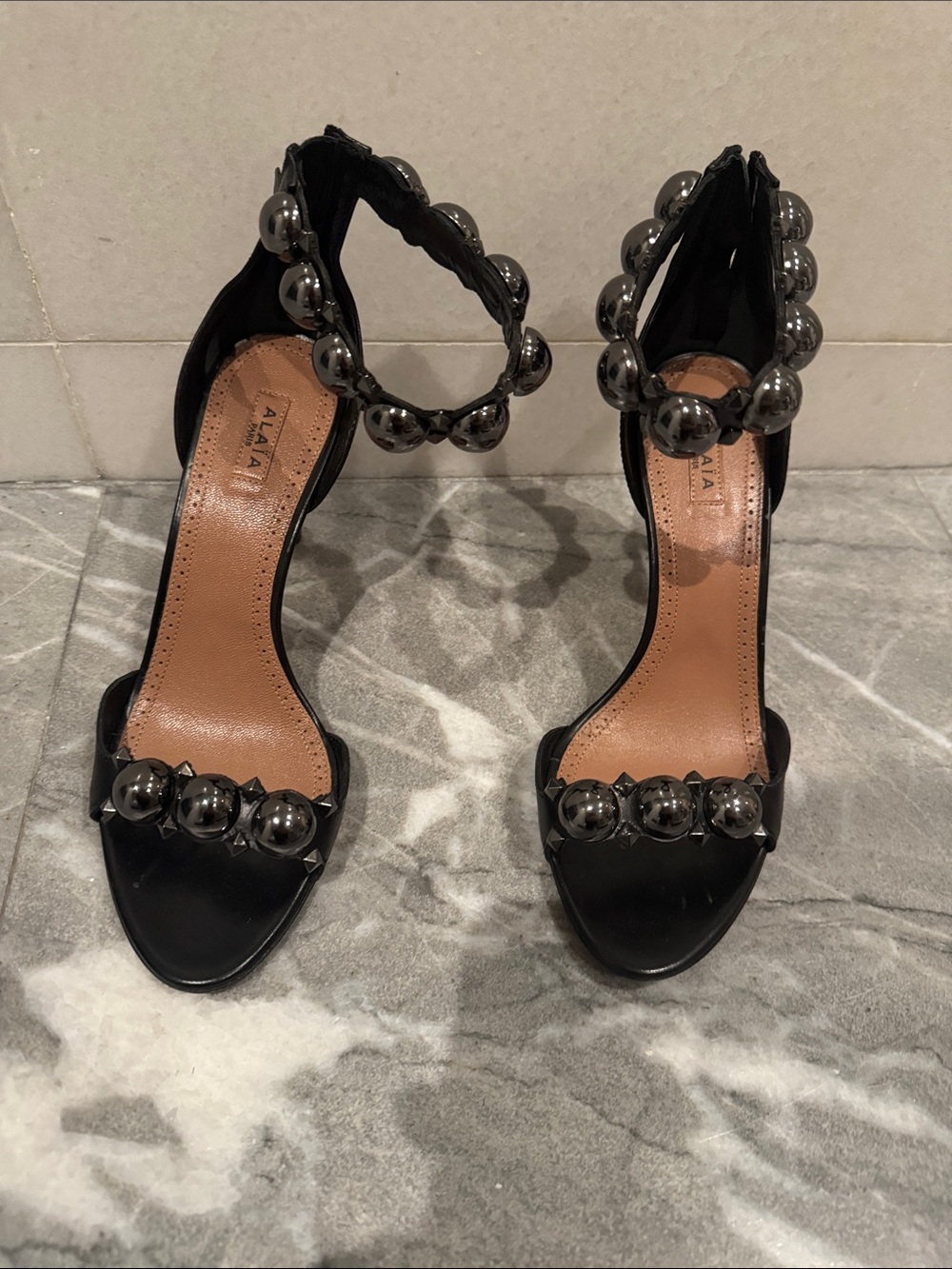 ALAIA bombe heeled sandals